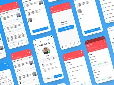 Don't Fail Ed-tech App answers clean education features ios launch screen mobile mobile app mockup online questions resources school startup student teach tutoring uidesign uiux