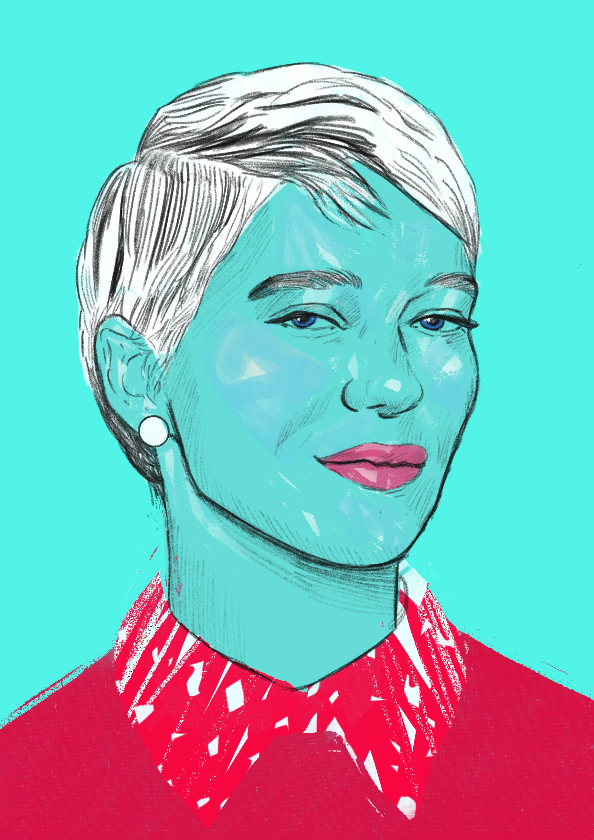 Léa Seydoux 2d character editorial flat illustrated portraits illustration illustrator people portrait portrait art portrait illustration portrait painting portraits portraits illustrated procreate