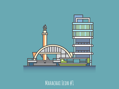 Mahachai Icon graphic design illustration vector art