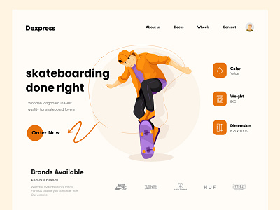 Skateboard Landing Page Design homepage landing landing page landingpage web web design webdesign website