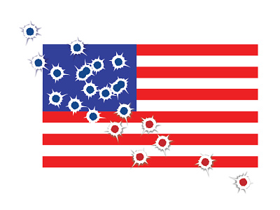 Celebrating the right to bear arms... america bullet bulletholes firearms flag gop gun control logo political politics stars and stripes usa
