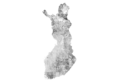 Finland - Black and white map finland illustration landscape map minimal mountain nature poster relief scandinavia topographic topography white