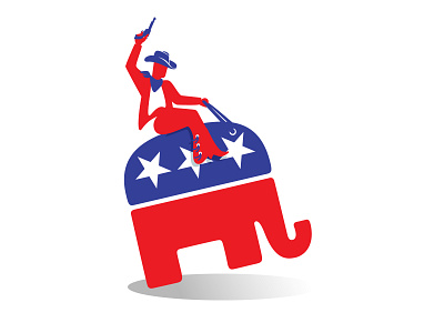 Has the party moved on cowboy elephant gop gun control guns logo politics republican party republicans rodeo