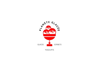 Planète Glacée branding icecream logo