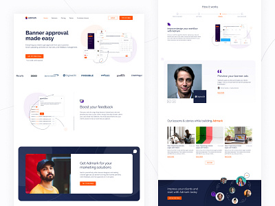 Admark banner concept design homepage icons illustration landing market typography ui ux web website