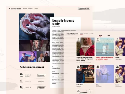 A studio Rubin design flat minimal simple theatre typography ui ux web webdesign