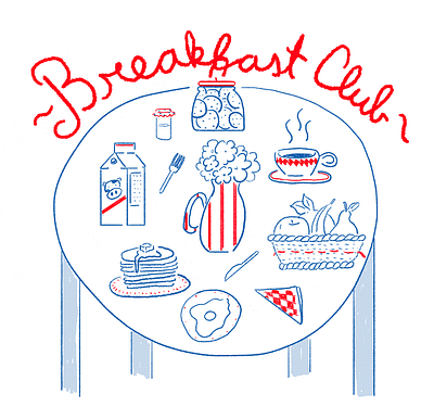 Breakfast Club 2d illustration breakfast digitalillustration illustration wacom