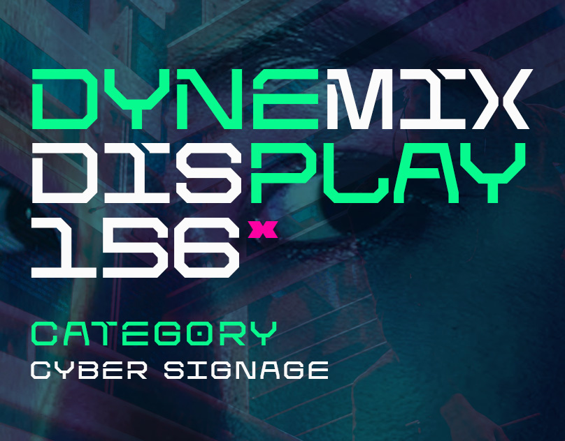 Dynemix Display Font branding display font futuristic graphic design logo typography
