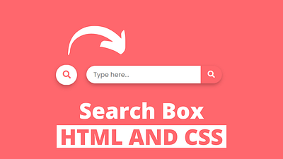 Search Box using HTML CSS css search bar css search box html css search bar search bar design search box search box design