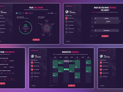 Novos - Training platform onboarding esports fortnite game game app game website gamification gaming onboarding productdesign steps training ui webdesign website