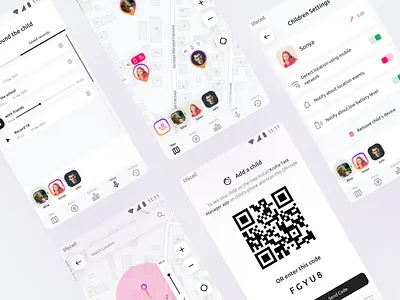 Parental Control App app branding design figma logo map sound track travel ui ui design uiux