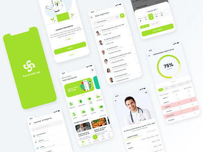 Hospital Mobile App app design doctor flat hospital illustration medical mobile app ui ux