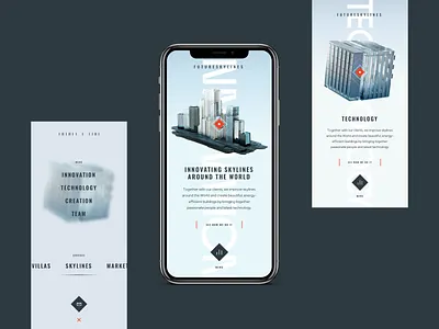 FutureSkyLines Mobile brand inspiration interaction ui ui design ux ux design web web design