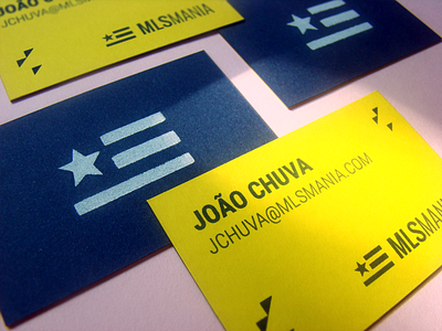 MLS Mania business cards blue business cards mls mls mania portugal soccer sports stencil usa yellow
