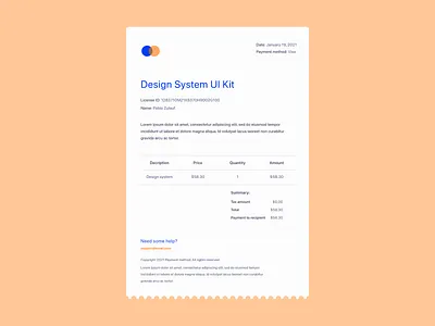 Day 17 - Email Receipt 100 day challenge 100daychallenge 100dayproject 100days daily 100 challenge daily ui dailyui dailyuichallenge email email design email receipt minimalist receipt responsive design ui ui ux ui design uiux ux design web design