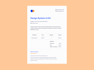 Day 17 - Email Receipt 100 day challenge 100daychallenge 100dayproject 100days daily 100 challenge daily ui dailyui dailyuichallenge email email design email receipt minimalist receipt responsive design ui ui ux ui design uiux ux design web design