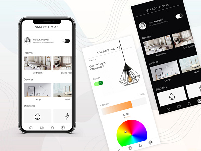 Smart home design mobile app smarthome ui ux webdesign