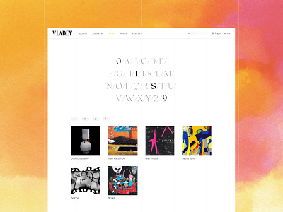 Redesign of the "VLADEY" online painting auction art auction design ui ux webdesign