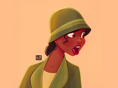 Tiana blackgirl dribbble dribbble best shot dribbbleshot girlportrait illustration illustrator tiana