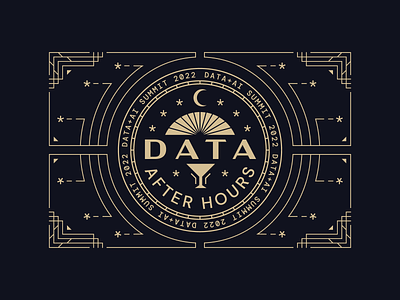 Data After Hours 20s art deco branding graphic design illustration logo vector