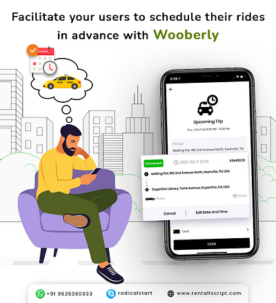 Wooberly app design illustration ui vector