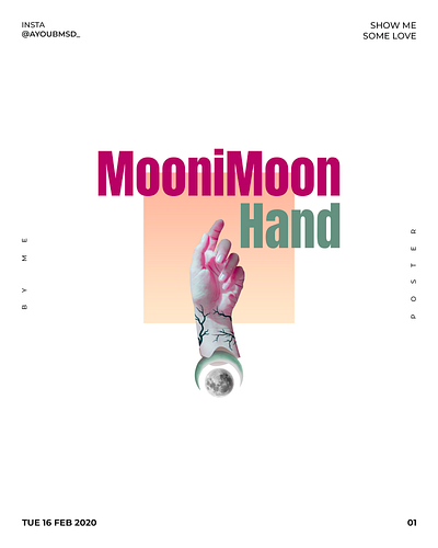 Moonimoon Hand branding design flat graphic design illustration minimal ui ux web website