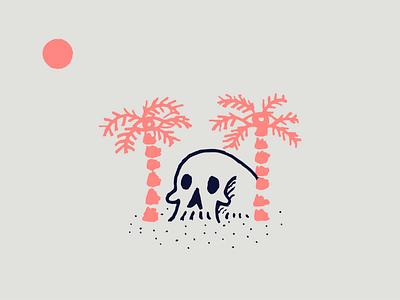 It's-a-kull summer adobe illustrator artwork beach design eye illustration occult palm tree sand skull summer sun symbolism vector
