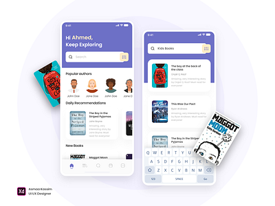 Books Mobile App Design adobexd books books app dailyui dailyuidesign design figma ios app design mobile ui reading reading app ui uichallenge uiuxdesign ux uxdesign