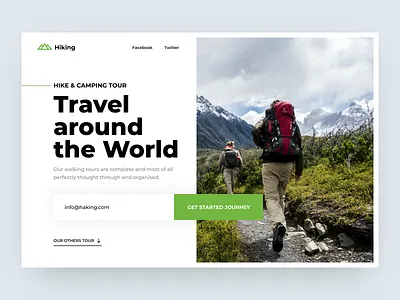 Hiking Slide Animation animation design interface minimal mobile motion slider webdesign website