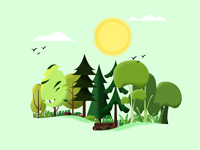 TIMBER !! art color design enviroment forest gradient illustration landscape lumber nature plant texture timber trees vector wood woods