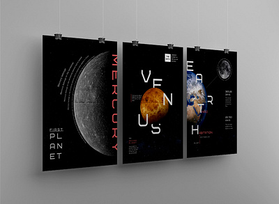 Space posters design font photoshop poligraphy posters space style typography