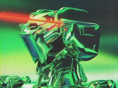 Terminate 3d 3d art 3d artist 3dart 3dartist blender blender 2.9 blender 3d blender3d blender3dart blendercycles gradient green mech mecha robot robotic robotics robots terminator