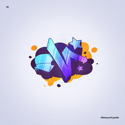 36daysoftype06 - V 36daysoftype design graffiti art illustraton type typography vector