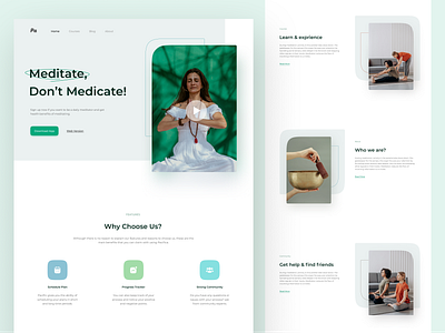 Pacifica - Version 2.0 design edit event figma green india learn lux media medical medicine meditation mind peace peaceful photo popular realistic simple web