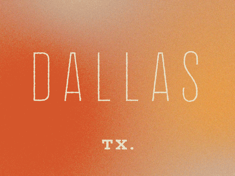 Dallas animation dallas gif gif animated glowing gradient gradient color grain texture grainy texture kinetic kinetictype kinetictypography lettering lettering art motion motion design motion graphic motiongraphics texas typogaphy