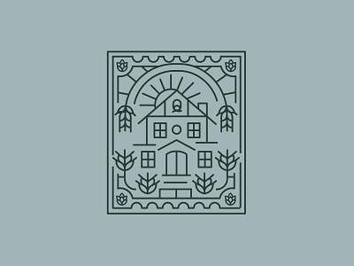 N•2 House illustration postcard branding brewer house house illustration illustraion logo logo design vector