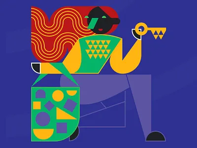 Human with shopping bag and house key character character design characters design digital illustration drawing humans illustration limited palette llustrator people persona stylised stylised people ux persona vector illustration