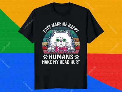 Cat T-Shirt - design branding business t shirt cat t shirts catalogue cats creative design design illustration t shirt t shirt design t shirt design typography vector