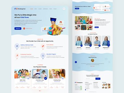 Kindergarten - Landing Page design kids kids website kindergarden kindergarten landing design landing page landing page design ui ui design uidesign uiux web webdesign website