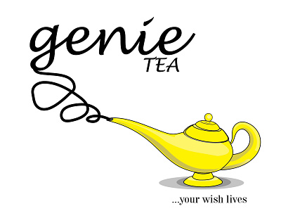 Genie Tea brand design branding design logo