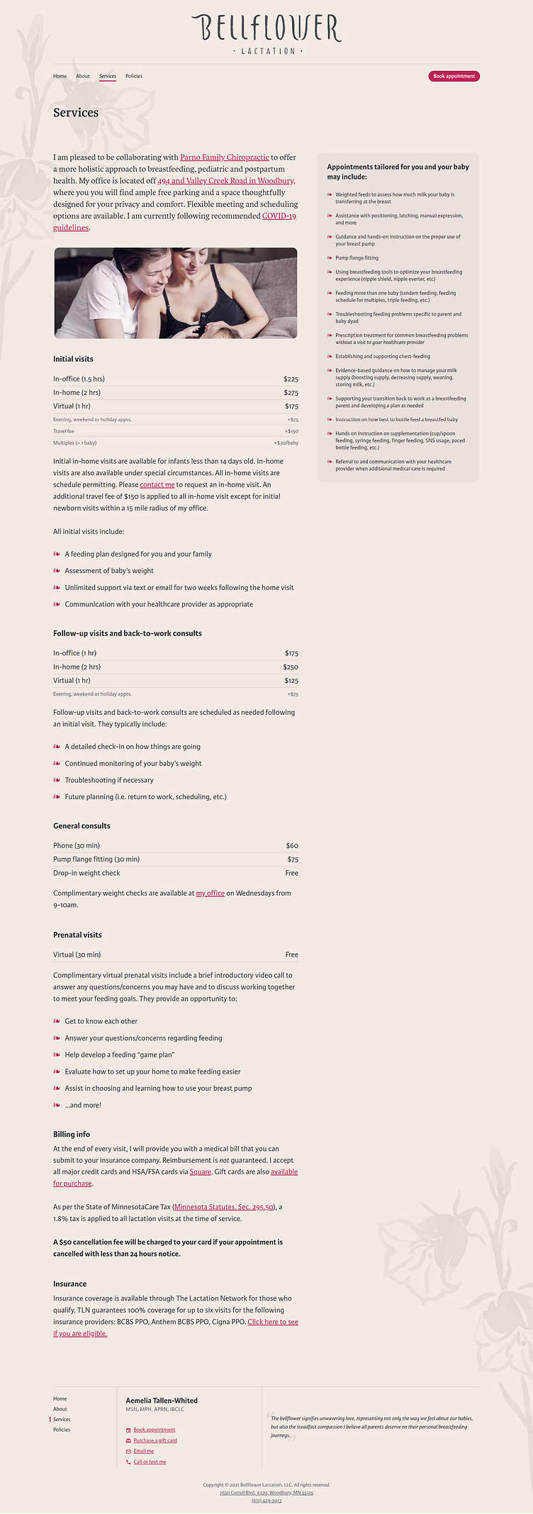 Bellflower Lactation site by Billy Whited on Dribbble