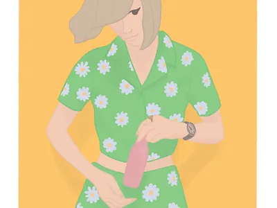 Girl in flowers ver. 2 apple pencil art cute digital art digital illustration girl illustration ipad pro ipadpro procreate procreateart yellow