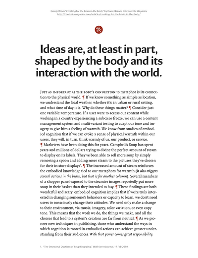 Type Set Match: Creating for the Brain in the Body editorial layout minimal typography