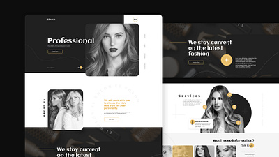 Concept Salon Website beauty branding clean design graphic design hair salon landing page salon website