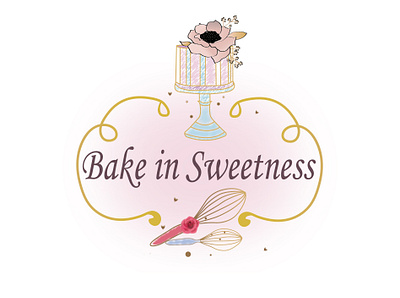 Logo Design (Bake in sweet) cake logo cake shop creative logo design logo logo logo design