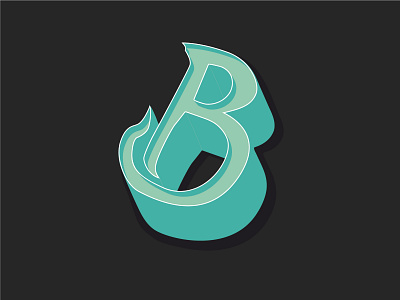 3D letter B design for fun hand drawn handlettering illustration lettering lettering art typography vector