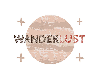 Wanderlust quote abstract beige branding design fashion illustration logo minimal pastel print quote t shirt vector wanderlust