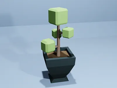 #LowPoly Plant - 3D in Blender 3d blender low poly modeling plant