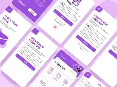 UNGU LAUNDRY android app dashboard laundry laundry app mobile ui