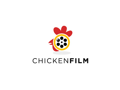 Chicken Film Logo chicken logo creative creative logo film logo studio logo